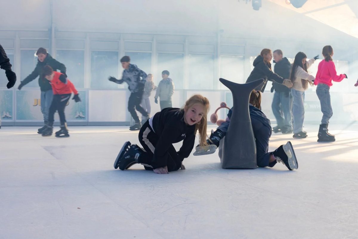 Glice synthetic ice rink during Dwers op het ijs in Nuenen